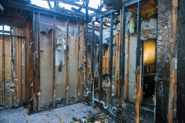 Professional Fire Damage Removal technician working in Stallings, NC